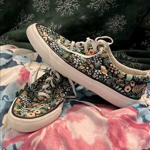 Keds Rifle Paper Co Women's Floral Sneakers - Black and Multicolor size 8.5